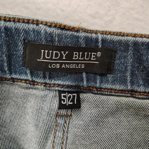 Judy Blue Jogger Denim Jeans Womens 5/27 High Waist Pocket Stretchy - Picture 4 of 11